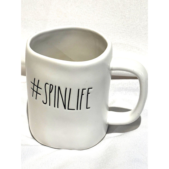Rae Dunn by Magenta Hashtag Spinlife Farmhouse Large Letters Ceramic Coffee Mug - Picture 1 of 6